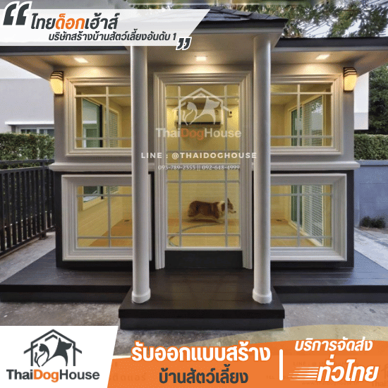 บ้านหมาแบบโมเดิร์น